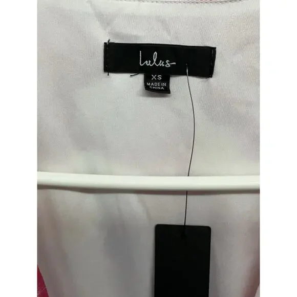 Lulus Dress Womens XS Lovable Aura Pink Floral Print Tiered Midi Wrap Dress - Picture 3 of 11